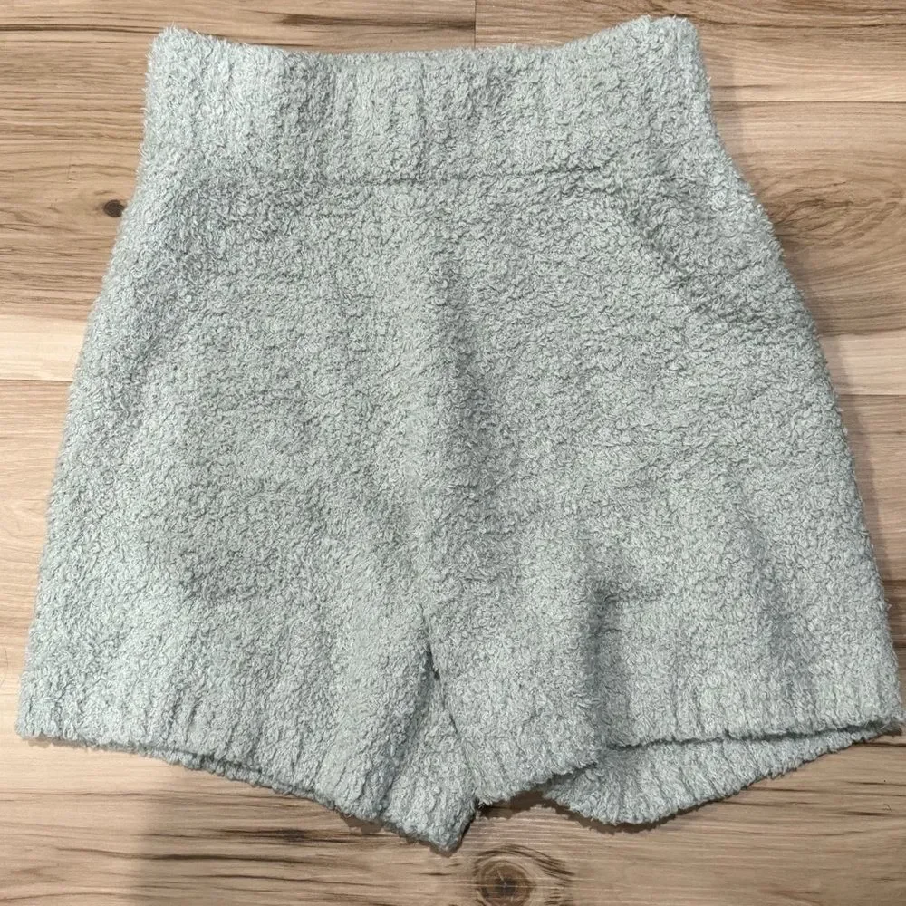 Skims Cozy Knit Light Green Shorts Women’s Small/Medium